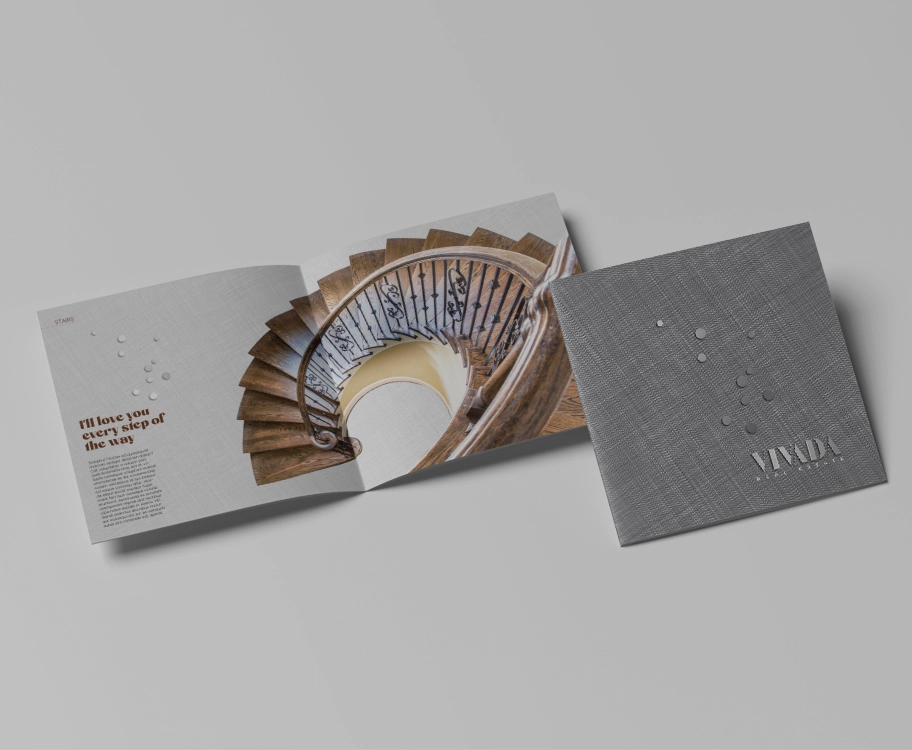 Modern real estate brochure design for premium living